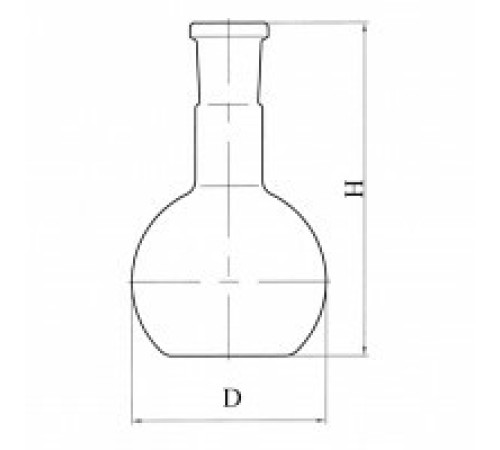 Колба плоскодонная П-1-2000-29/32 со шлифом