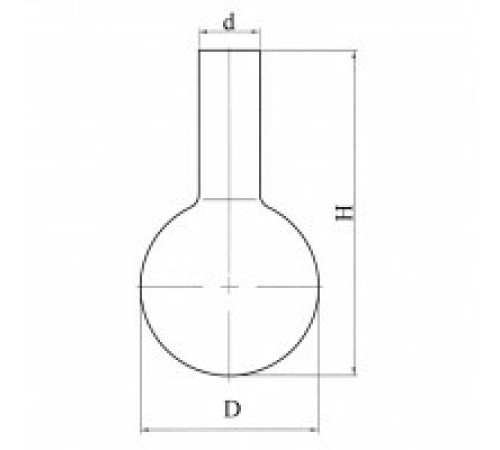 Колба круглодонная с цилиндрической горловиной К-2-50-22, ТС