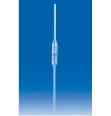 Пипетка VITLAB Мора с одной меткой фиксированного объема, 25 мл, PP
