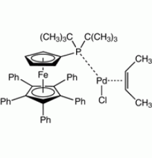 Хлор (кротил) [1,2,3,4,5-ПЕНТАФЕНИЛ-1 '- (ди-трет-бутилфосфино) ферроцен] палладий (II), Alfa Aesar, 1г